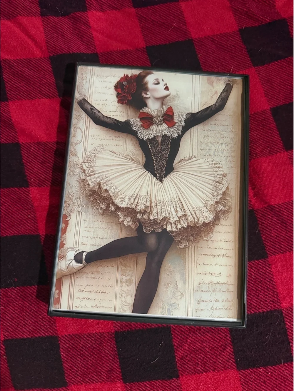 Elegant Ballerina Art Print in 5x7 Chic Frame